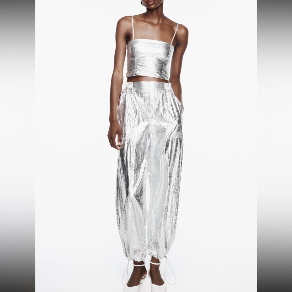 Zara metallic pants- XS/S  (us 2/4/6)
